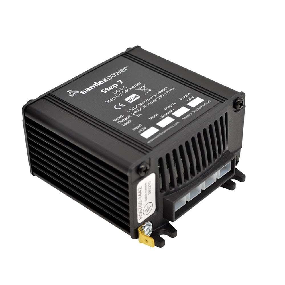 Samlex Step-Up DC-DC Converter 7A 9-18V to 24V output black compact unit
