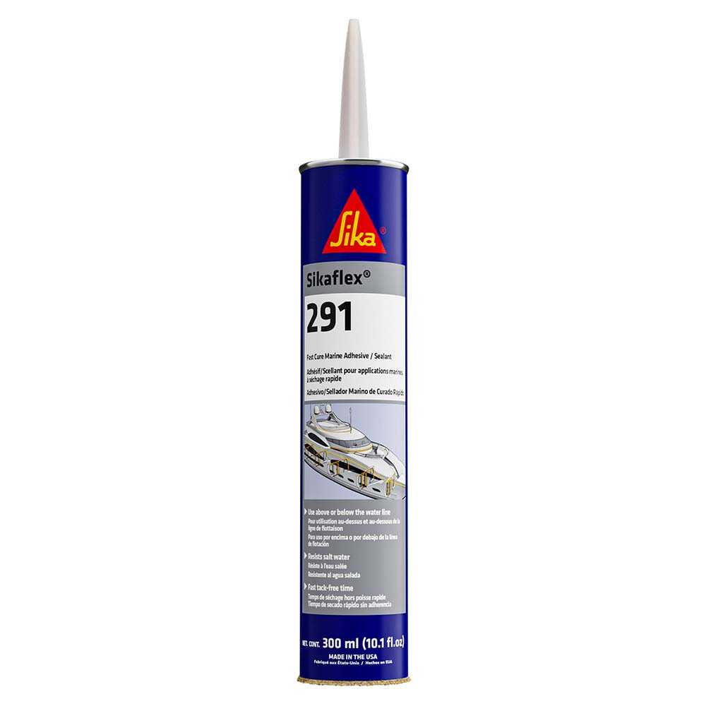 Sikaflex 291 Fast Cure Adhesive and Sealant 10.3oz black marine-grade polyurethane cartridge