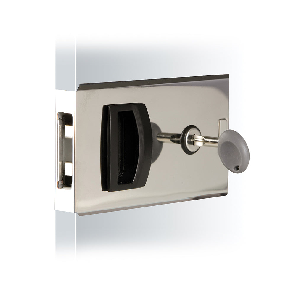 Southco Flush Sliding Door Latch - Square - Aluminum - MF-01-110-60