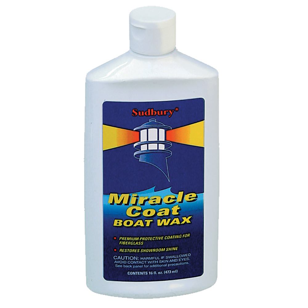 Sudbury Miracle Coat Boat Wax 16oz liquid premium fiberglass protective coating with showroom shine