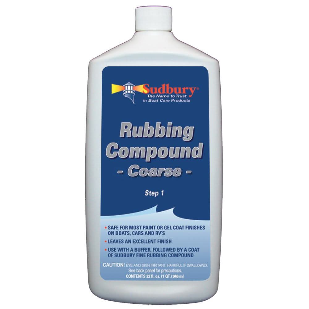 Sudbury Rubbing Compound Coarse Step 1 32oz for fast paint and gelcoat scratch removal