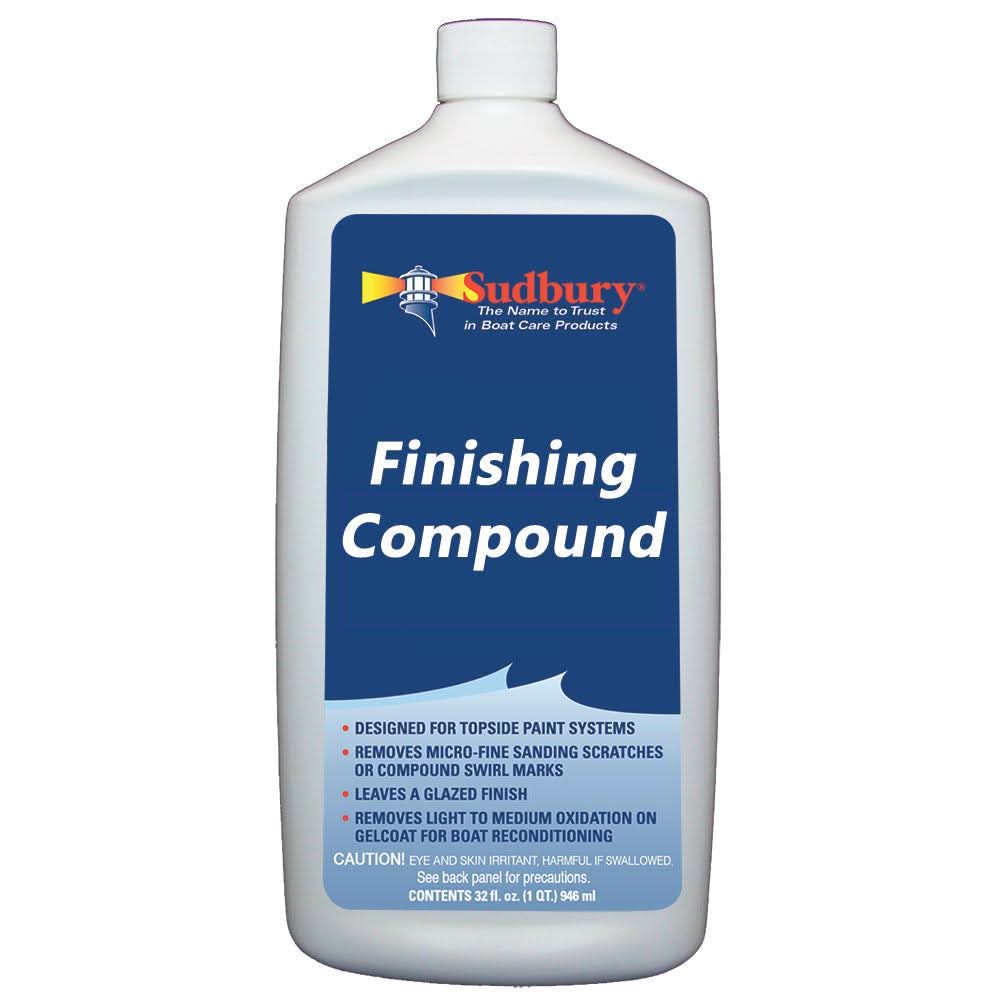 Sudbury Finishing Compound 32oz liquid for fast cut and swirl-free boat gelcoat finish