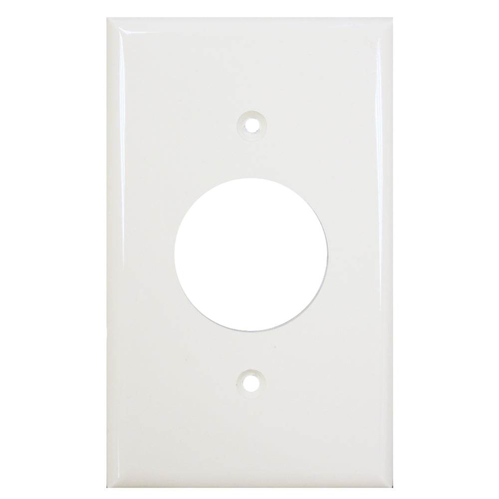 White conversion plate CMD-4 to CMD-5 for carbon monoxide alarms with screw holes