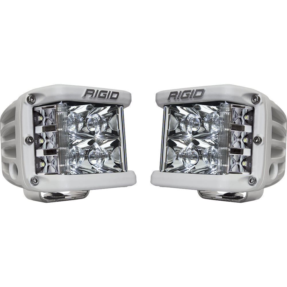 Pair of RIGID D-SS PRO Spot LED lights in white with wide beam and durable housing