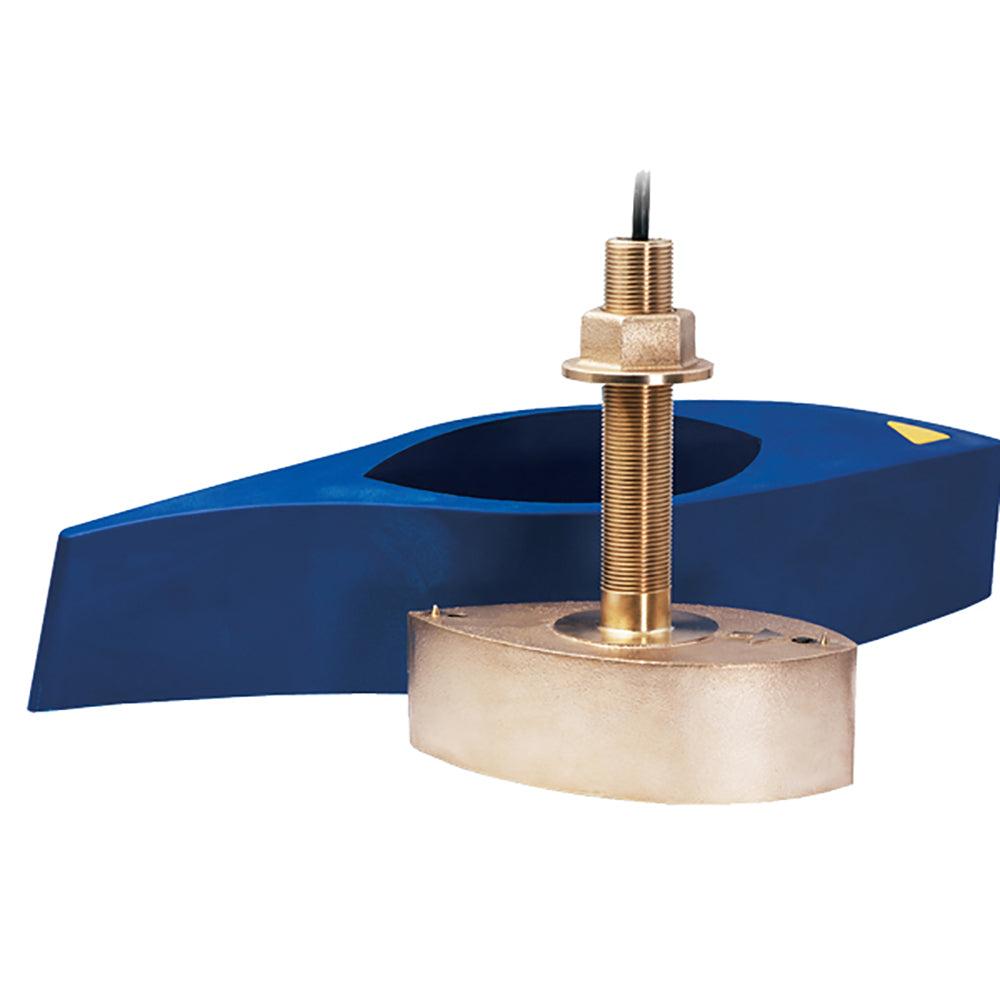 Airmar B265LH bronze chirp thru hull transducer with fairing block for fish finding and depth sensing