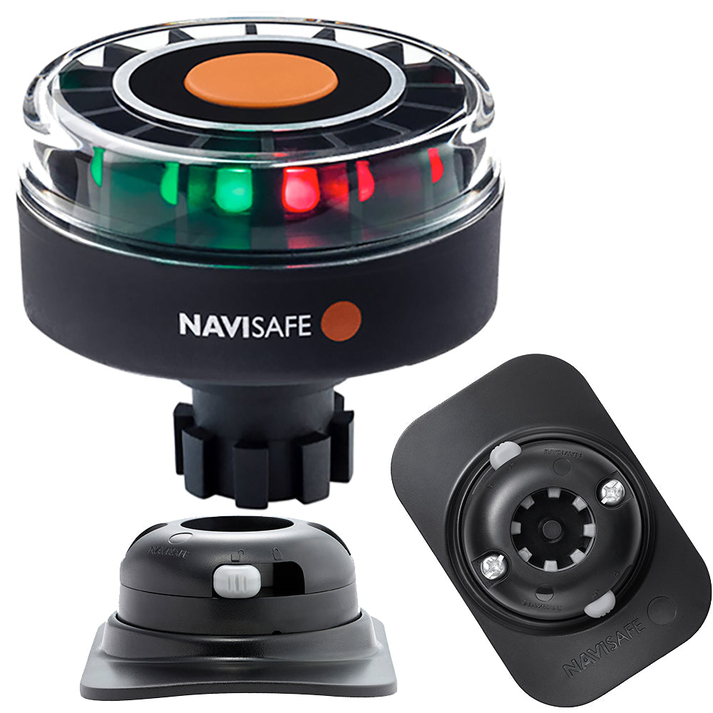 Navisafe Navilight Tricolor 2NM w/Navibolt Base & RIB Mount - Black - 342KIT2