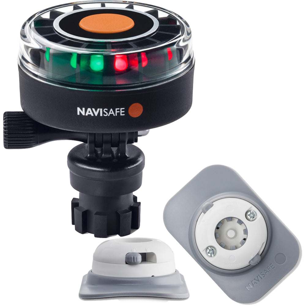 Navisafe Navilight 2NM tricolor marine navigation light with Navimount base and RIB mount in white