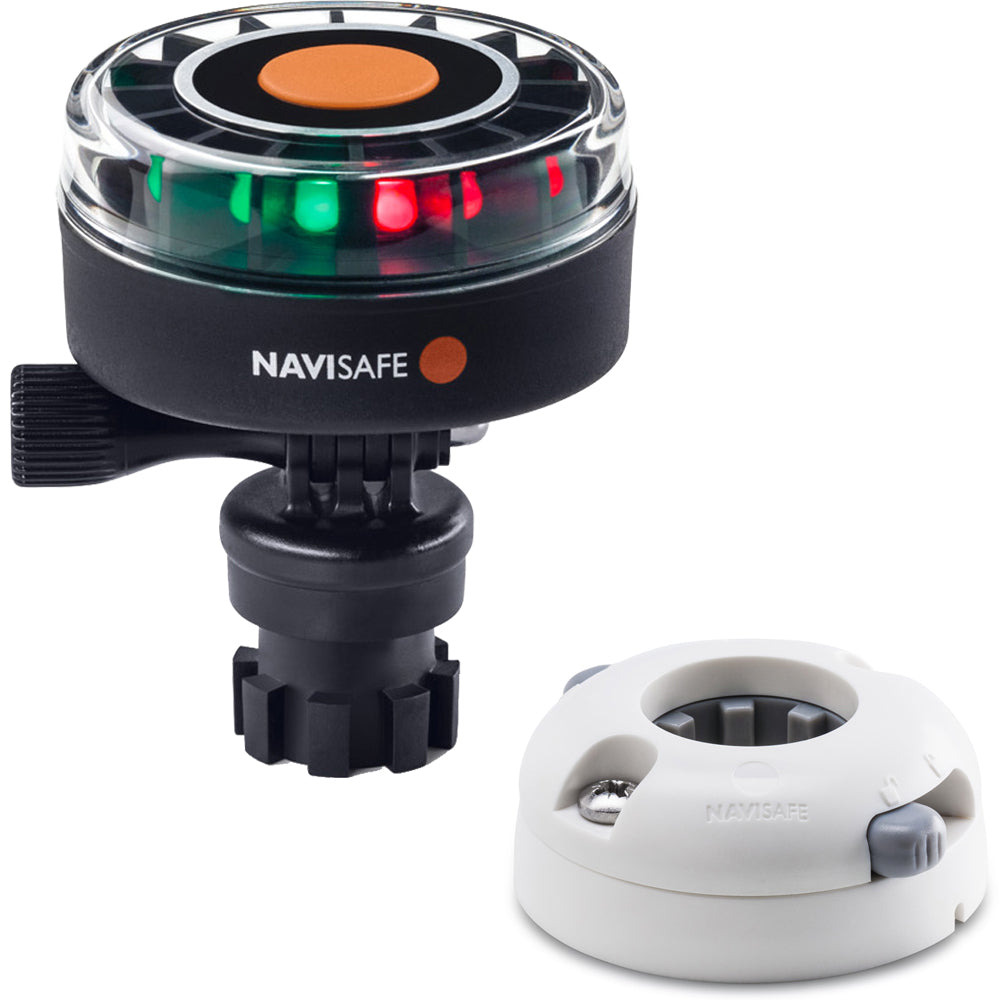 Navisafe Navilight 2NM Tricolor navigation light with Navimount base and horizontal mount in white
