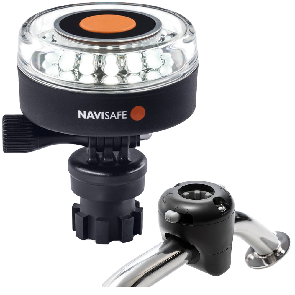 Navisafe Navilight 360° 2NM White w/Navimount Base & Rail Mount - Black - 040KIT