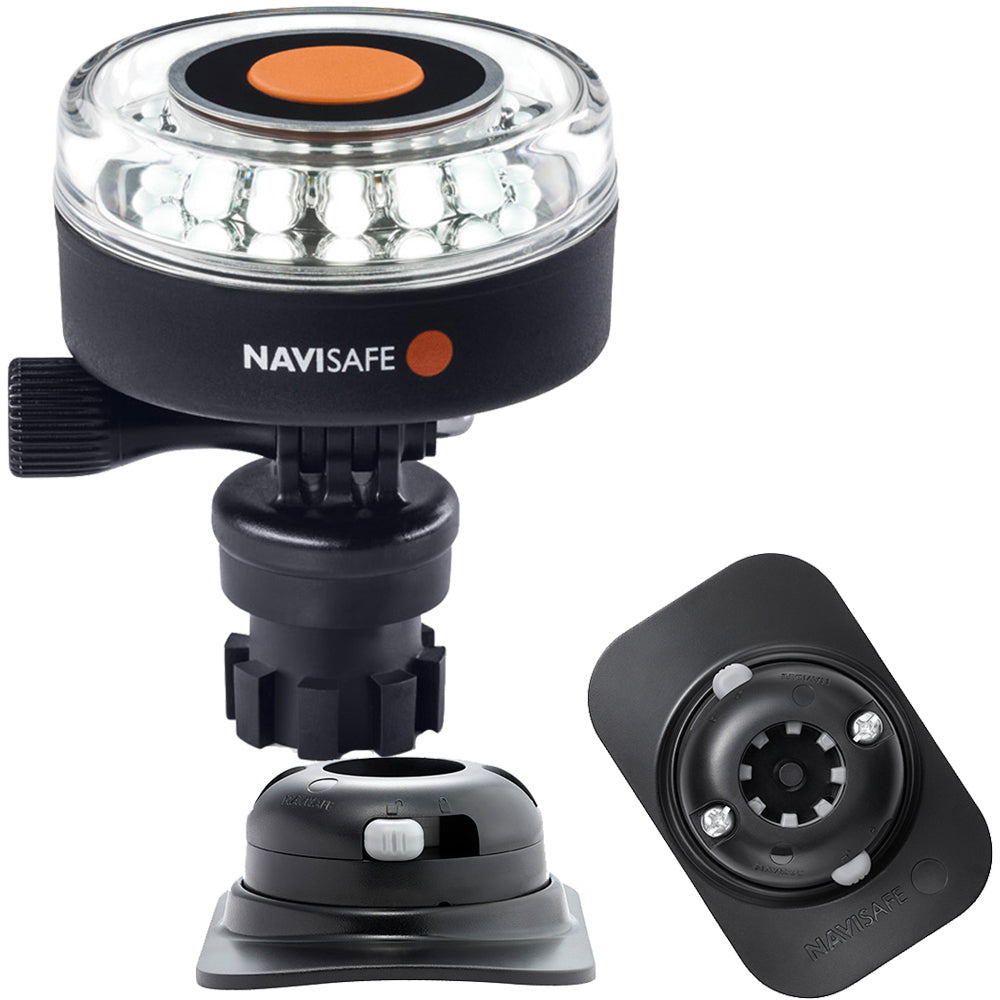 Navisafe Navilight 360° 2NM White w/Navimount Base & RIB Mount - Black - 040KIT2