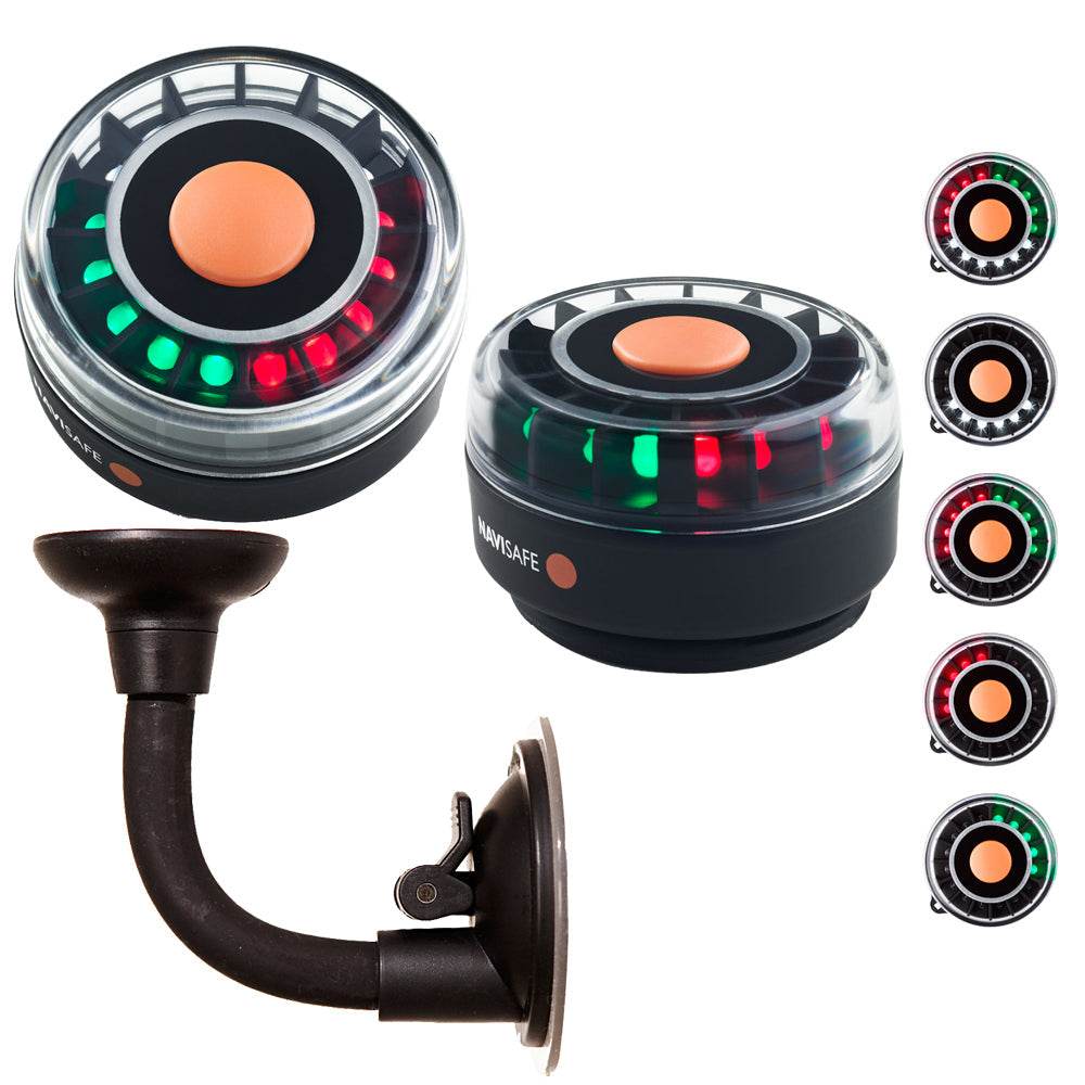 Navisafe Portable Navilight 2NM tricolor navigation light with bendable suction cup mount for boats