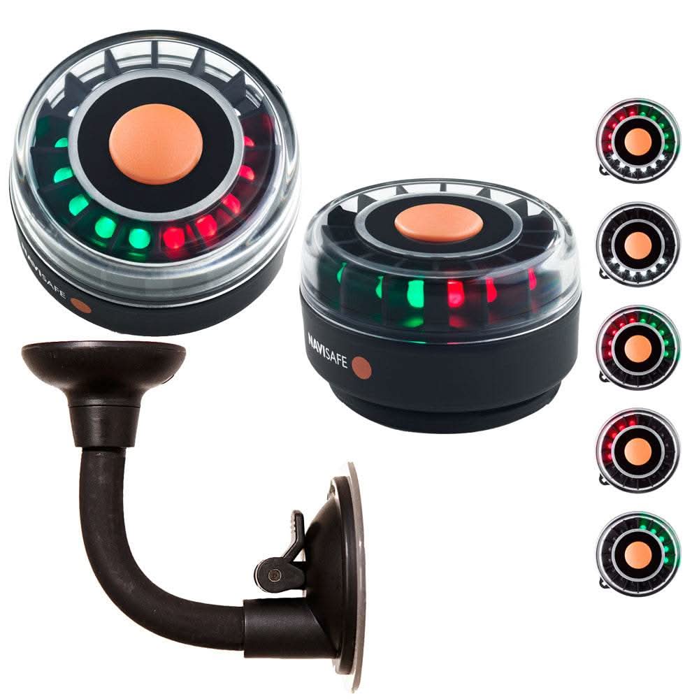 Navisafe Portable Navilight 2NM tricolor navigation light with bendable suction cup mount for boats