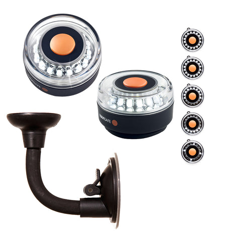 Navisafe Portable Navilight 360° 2NM - White w/Bendable Suction Cup Mount - 001KIT2