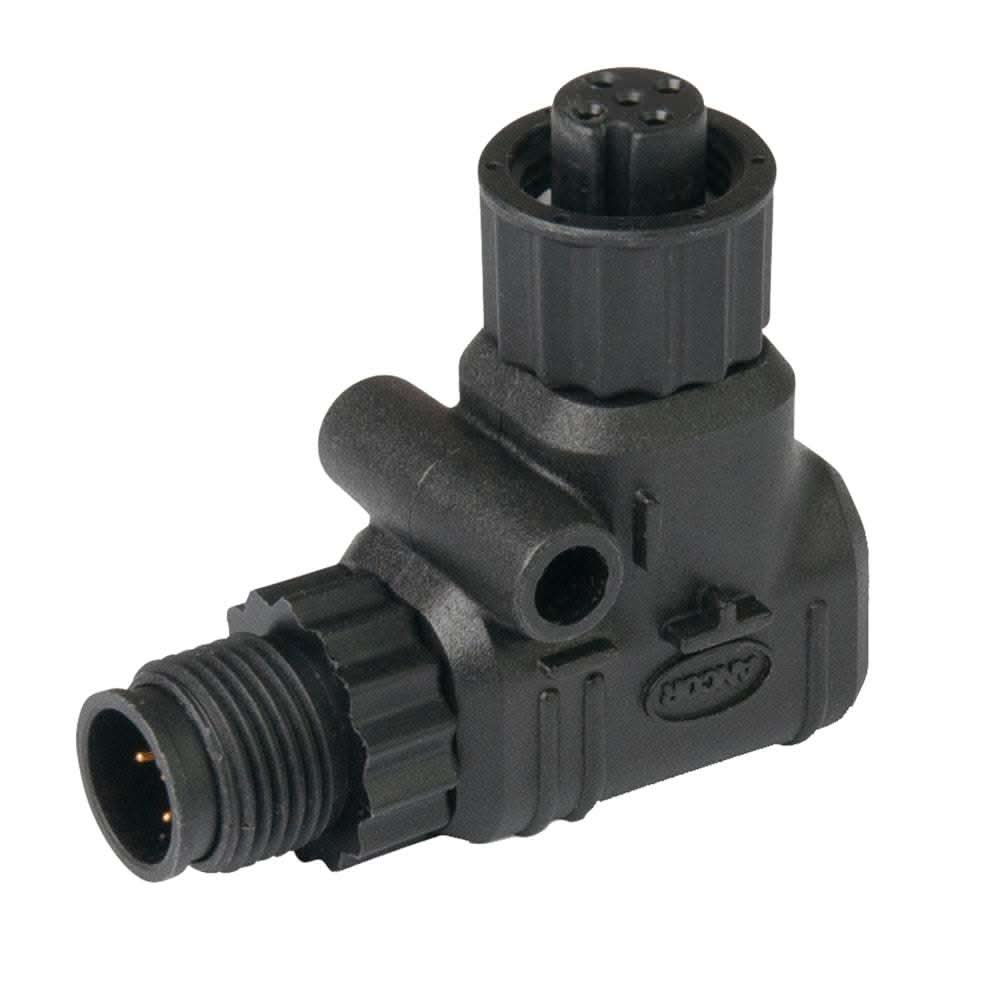 Ancor NMEA 2000 90° elbow connector for cable routing and stress reduction