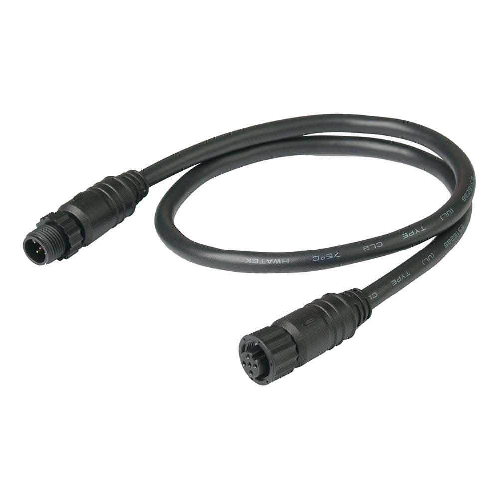 Ancor 2-meter NMEA 2000 drop cable with black connectors for marine device networking