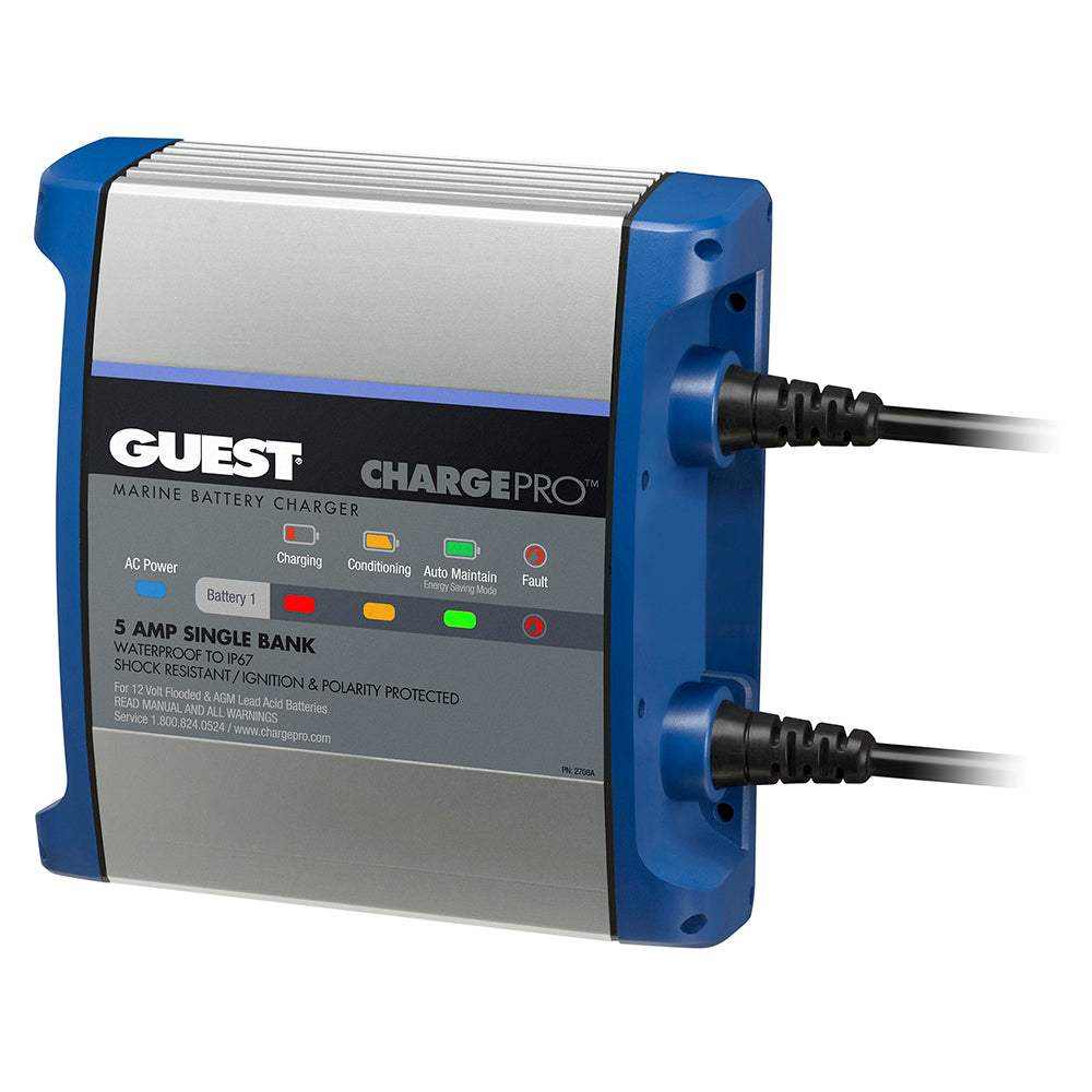 Guest On-Board Battery Charger 5A 12V single bank waterproof marine battery charger