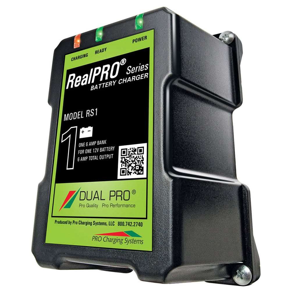 Dual Pro RealPRO Series 6A 12V single-bank battery charger for boats, ATVs, and golf carts