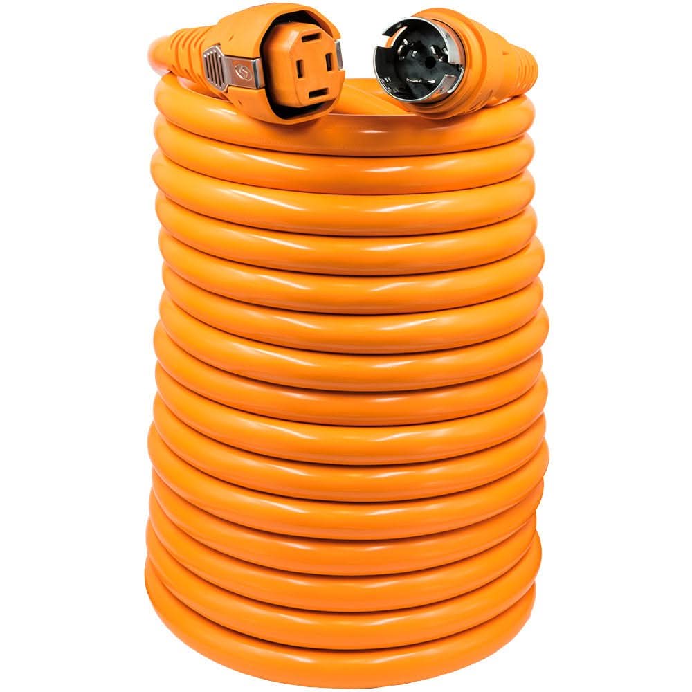 SmartPlug 50 Amp 50' orange dual configuration marine power cordset with tinned wire and weatherproof connectors