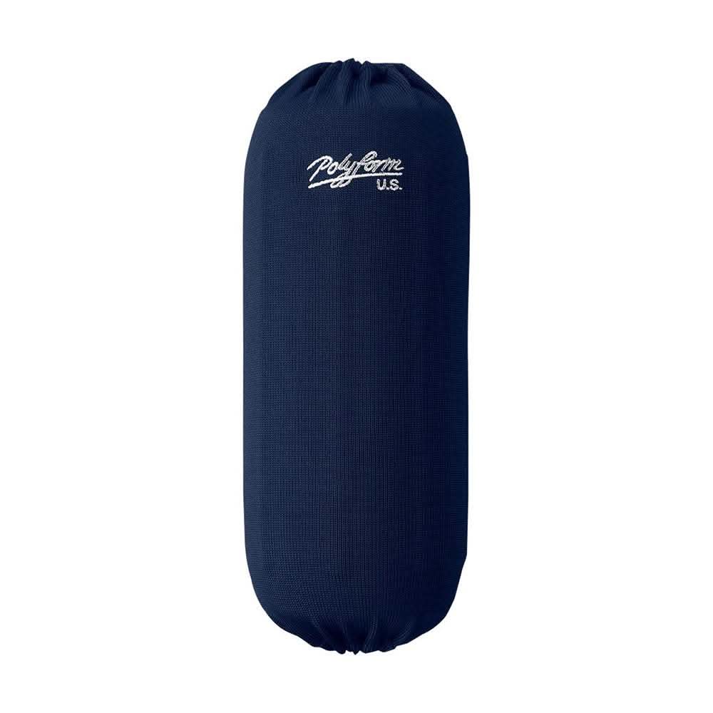 Polyform Elite Fender Cover blue durable polyester fabric drawstring closure boat fender protectorPolyform Elite Fender Cover Blue for boat fenders durable seamless polyester fabric with drawstring closure