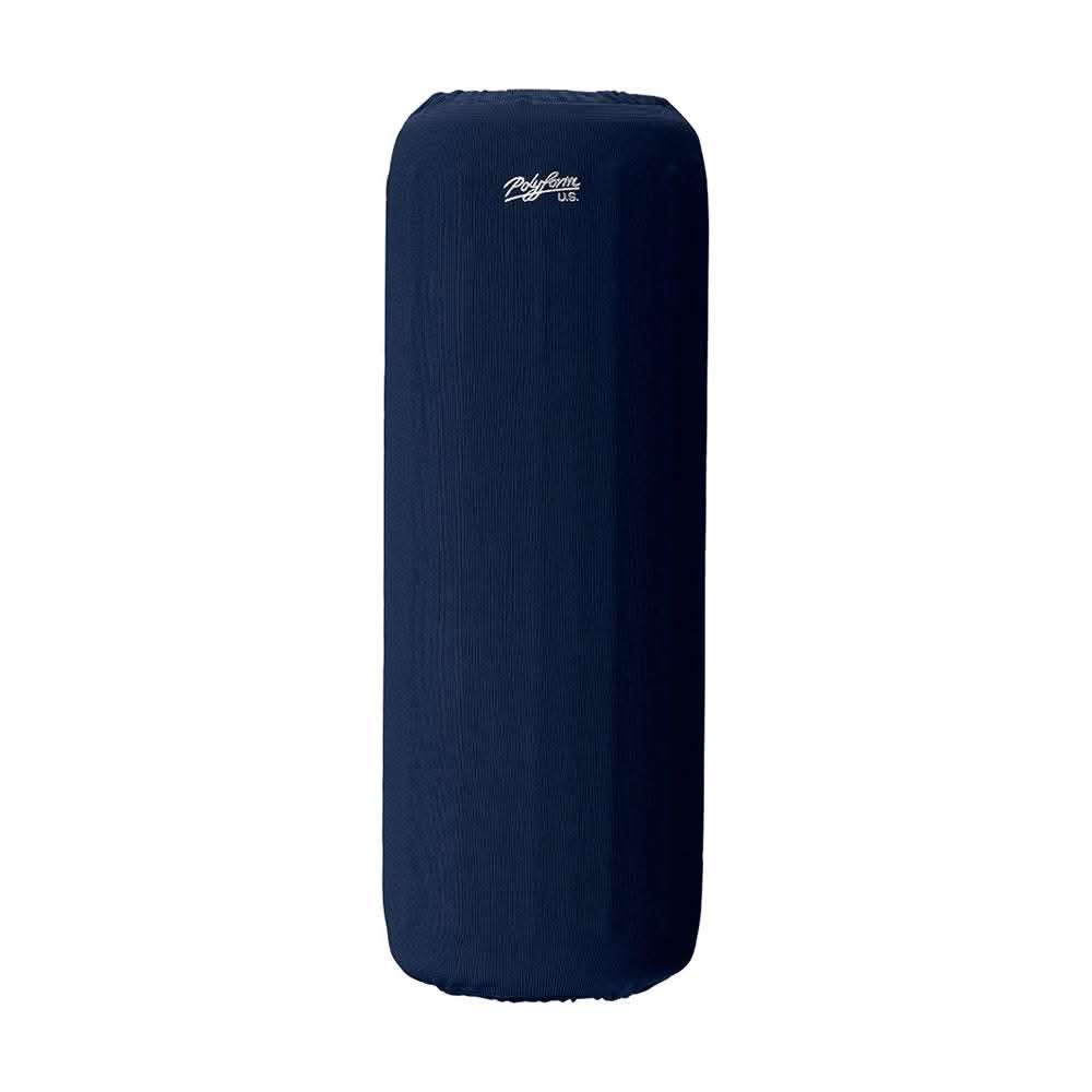 Polyform Elite Fender Cover in blue, durable heavy-duty polyester with drawstring closure for HTM-4 fenders