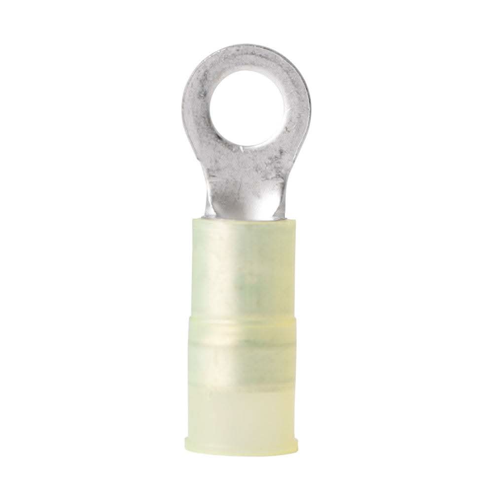 Ancor 12-10 AWG nylon ring terminal with tinned copper barrel and insulation grip for marine use