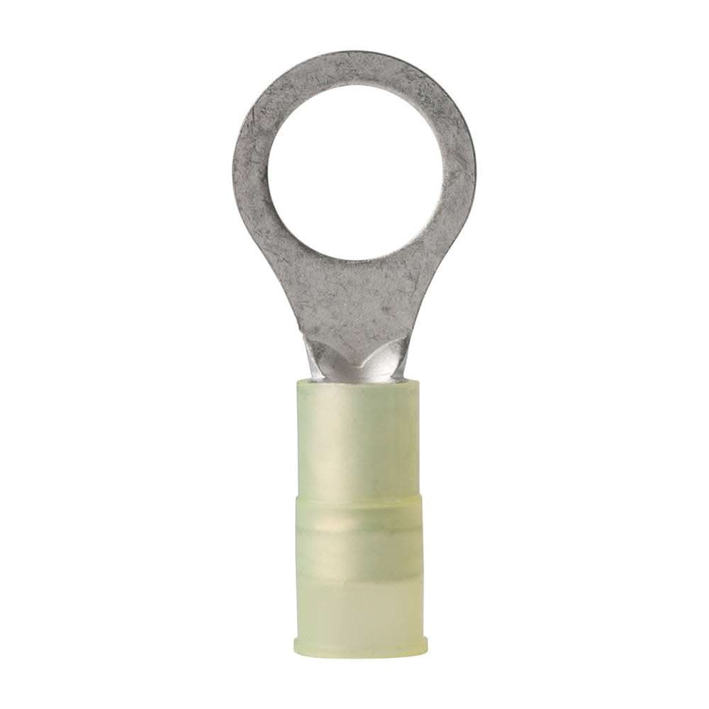 Ancor 12-10 AWG 3/8 inch nylon insulated ring terminal for marine use, tinned copper, 100-pack