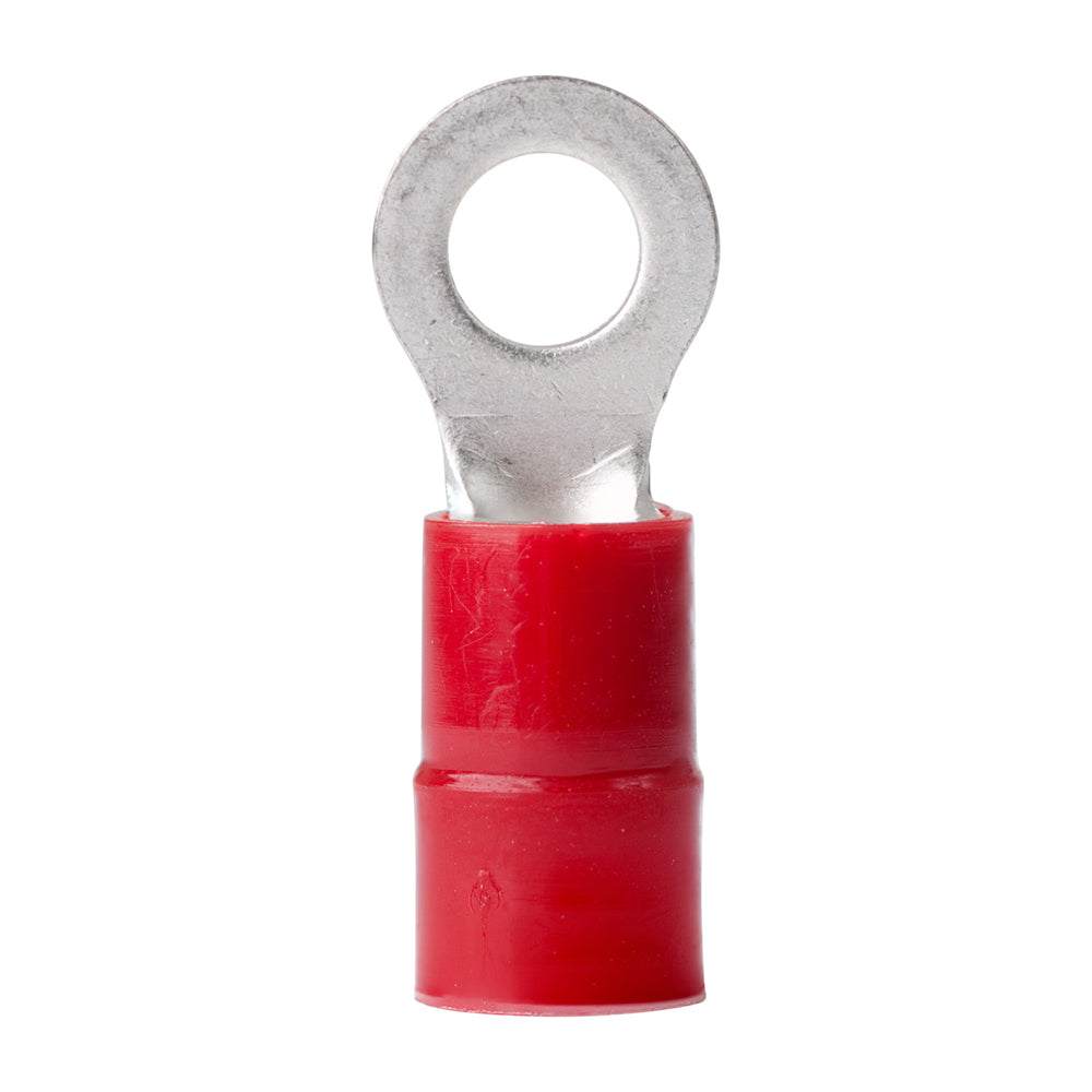 Ancor 8 AWG 1/4 inch nylon insulated ring terminal with tinned copper barrel