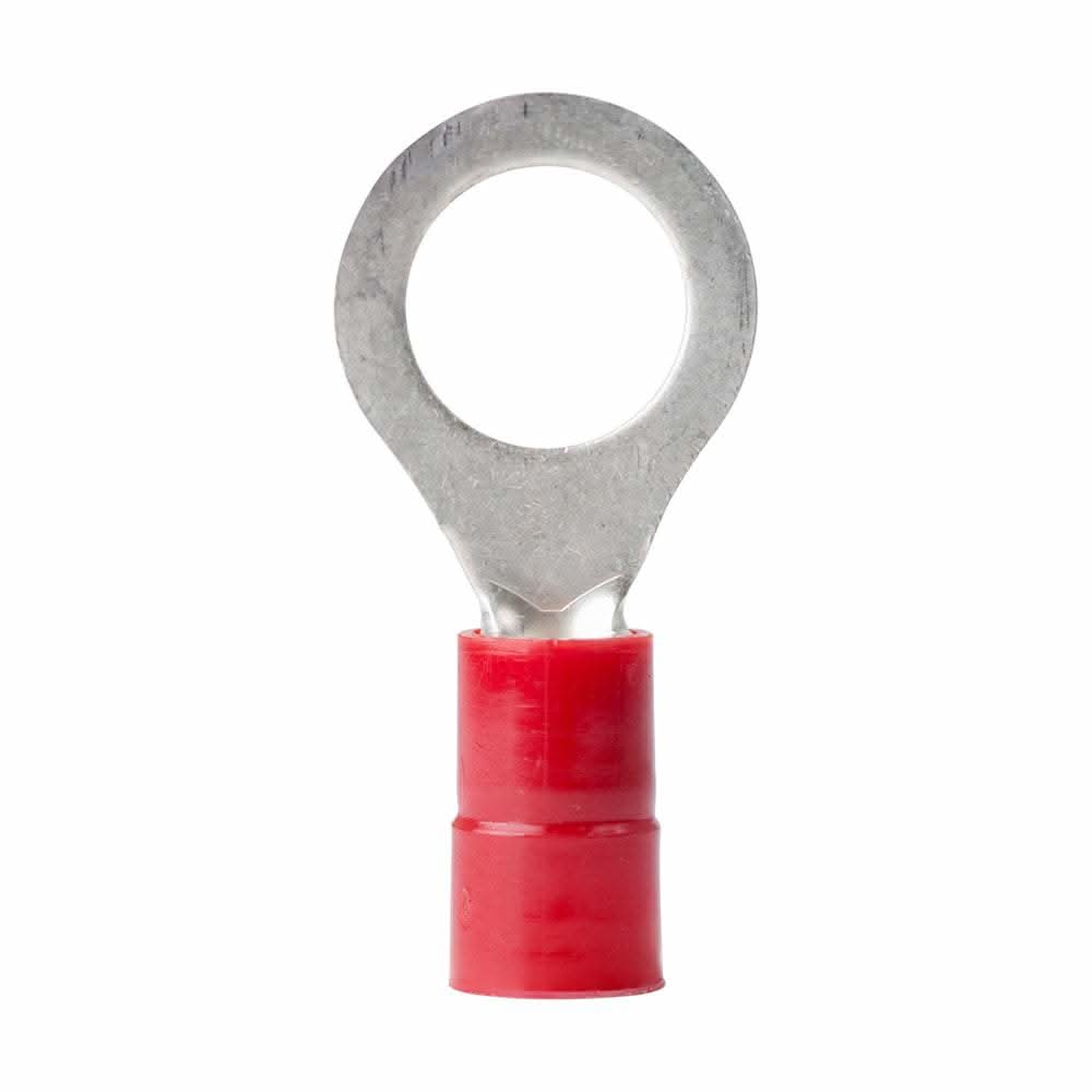 Ancor 8 AWG nylon ring terminal with red insulation for marine use