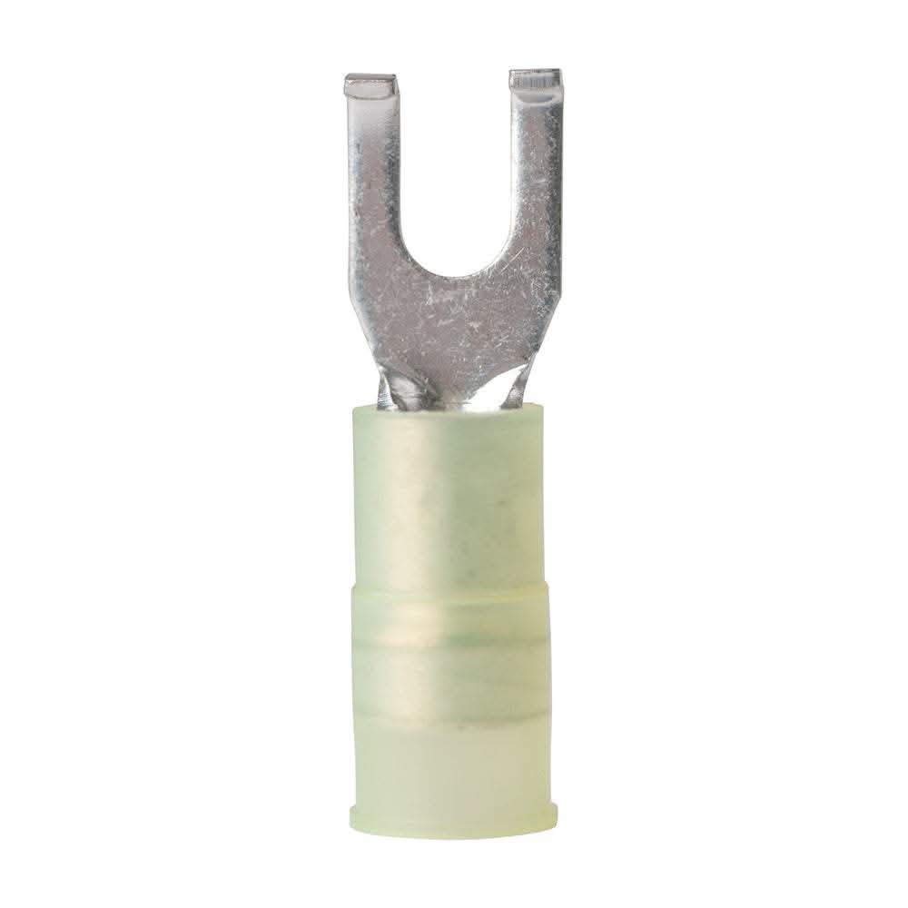 Ancor 12-10 AWG nylon flanged spade terminal with tinned copper barrel for marine use