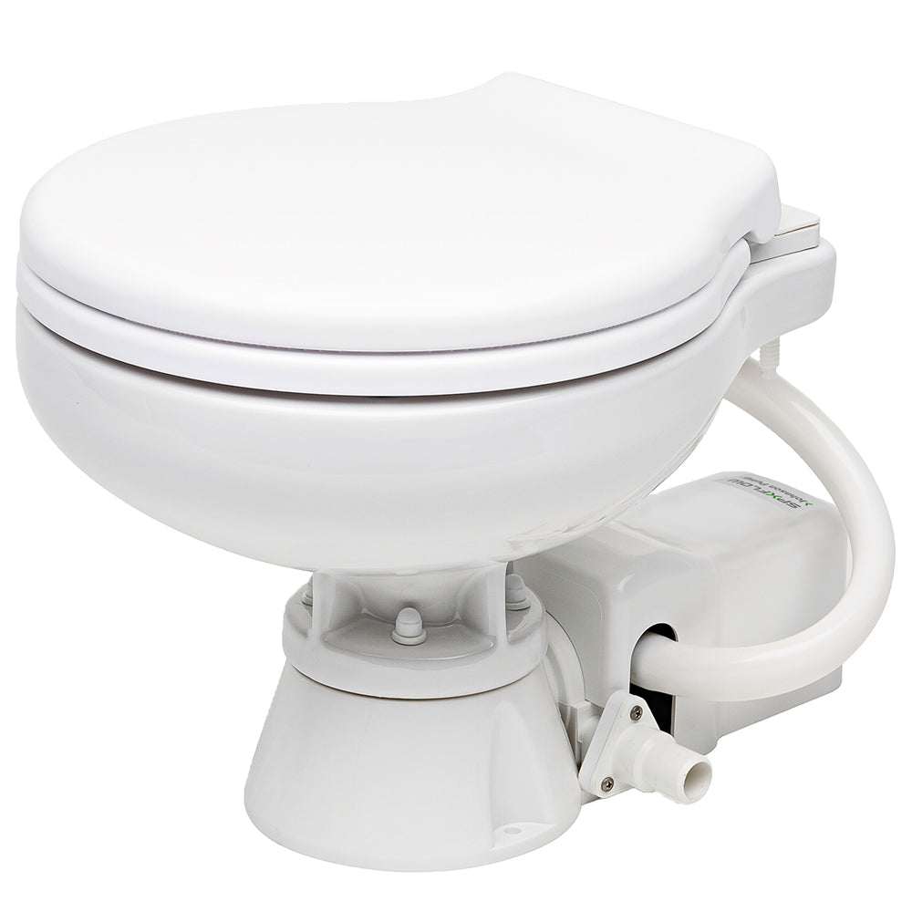 Johnson Pump AquaT super compact 12V electric marine toilet with soft closing seat and corrosion-resistant parts