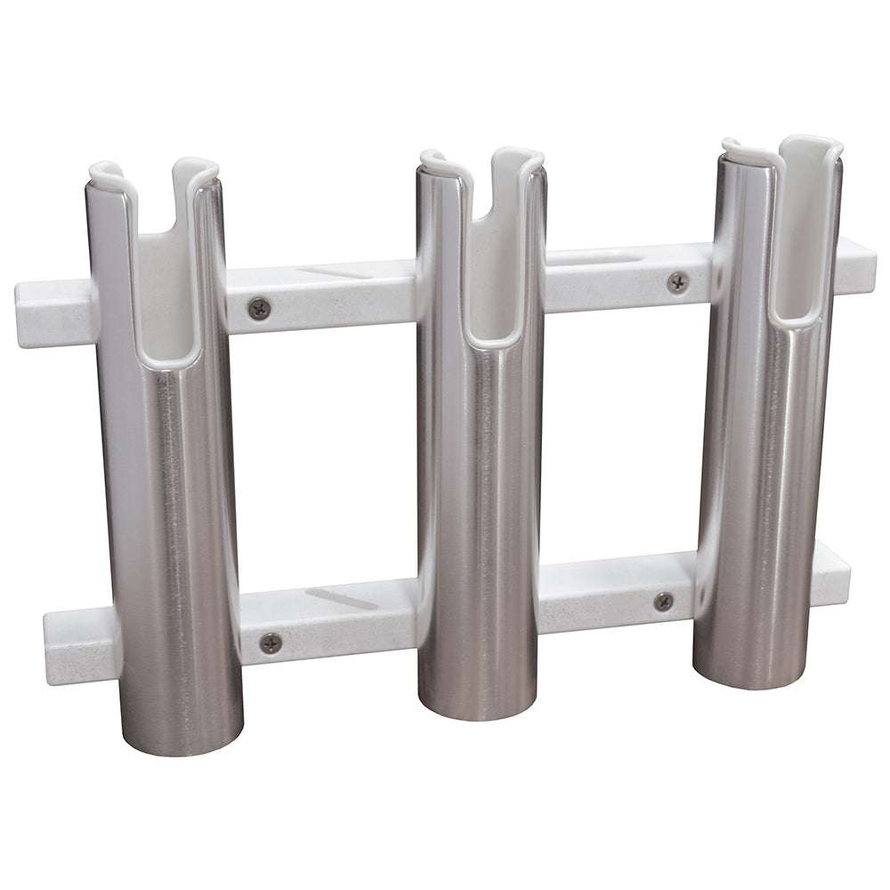 TACO AluminumPoly 3-Rod Rack Holder with anodized finish and poly racks for spinning rod storage