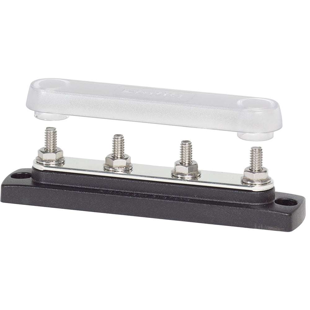 Blue Sea 2307 Common 150A BusBar with 4 studs and clear cover for power distribution