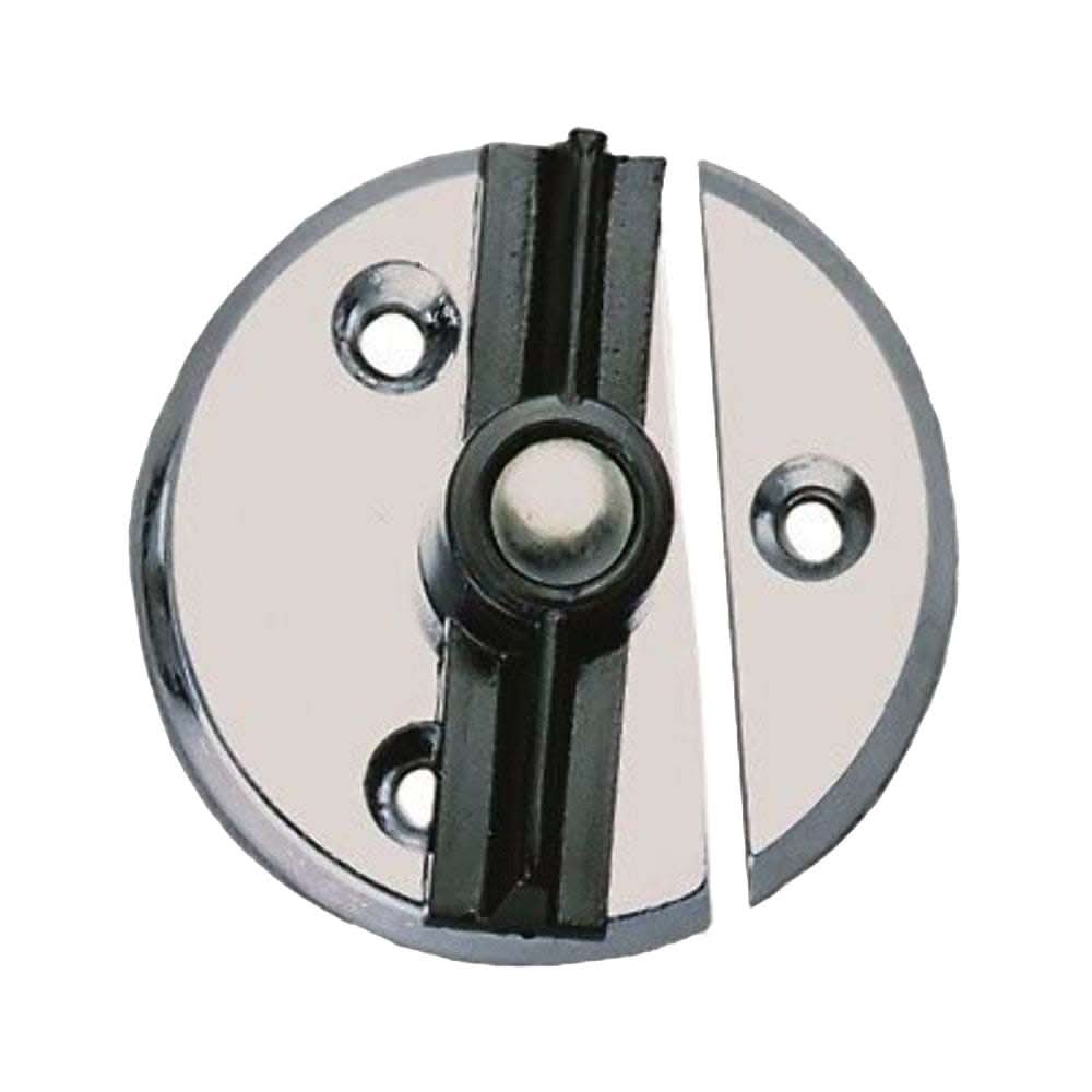 Perko Door Button with spring chrome plated zinc alloy black polymer button