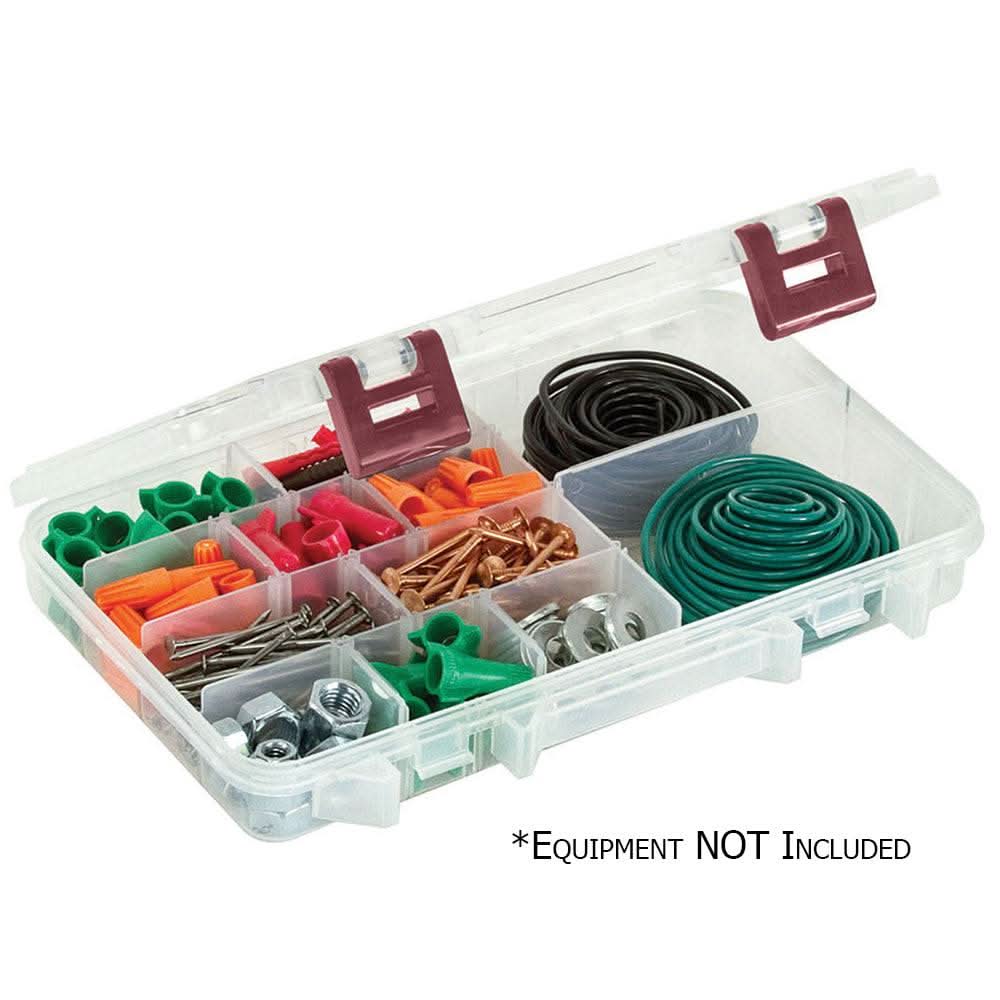 Plano Prolatch Stowaway bulk storage box with adjustable compartments and secure closures