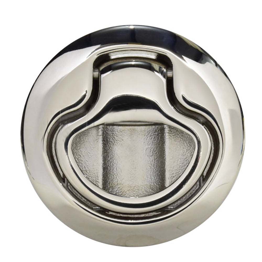Southco Flush Pull Latch polished stainless steel non-locking round design