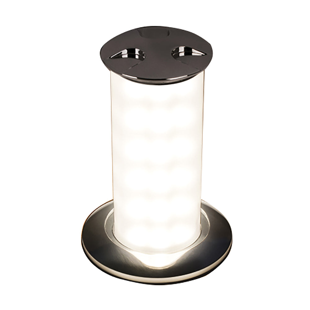 Quick Secret 3W Retractable Lamp w/Automatic Switch IP66 Mirrored Chrome Finish - Warm White LED - FASP3562X12CA00
