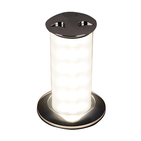 Quick Secret 3W Retractable Lamp w/Automatic Switch IP66 Mirrored Chrome Finish - Warm White LED - FASP3562X12CA00