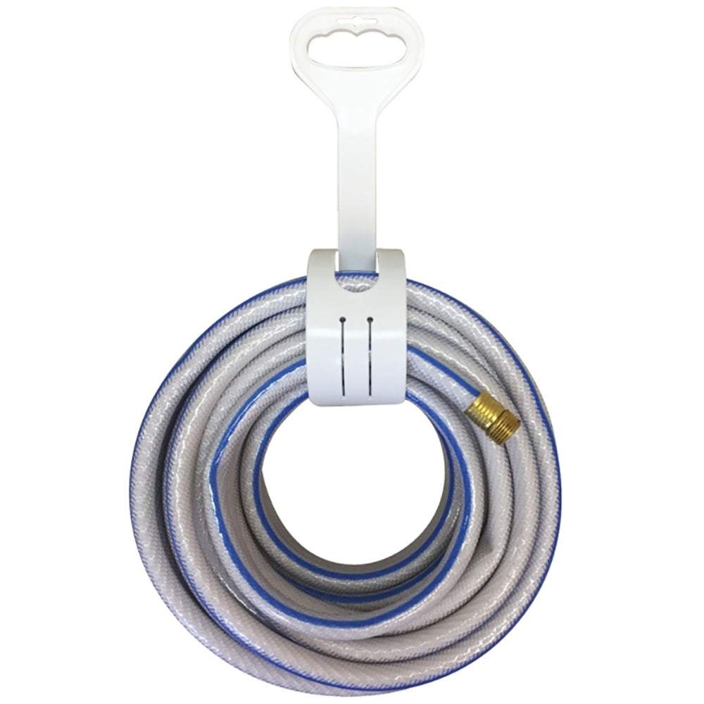 White Shurhold hose carry strap with handle for easy hose storage and transport