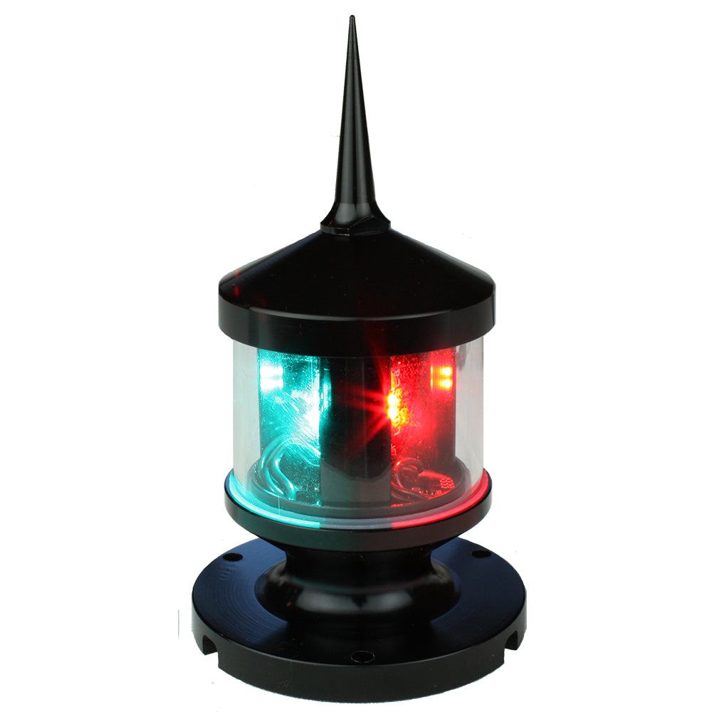 Lunasea Tri-ColorAnchorStrobe LED navigation light with anodized aluminum body and removable bird spike