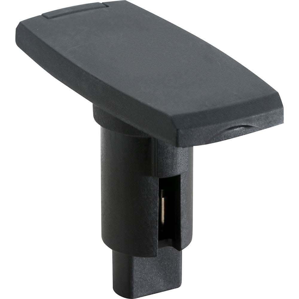 Attwood LightArmor Plug-In Base 2 Pin Black Rectangle light base with threaded locking system and low-profile design