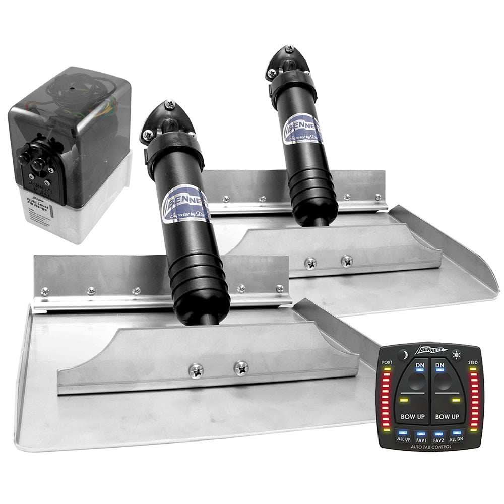 Bennett 1212ATP hydraulic trim tabs kit with power unit and helm control for boat stability and performance