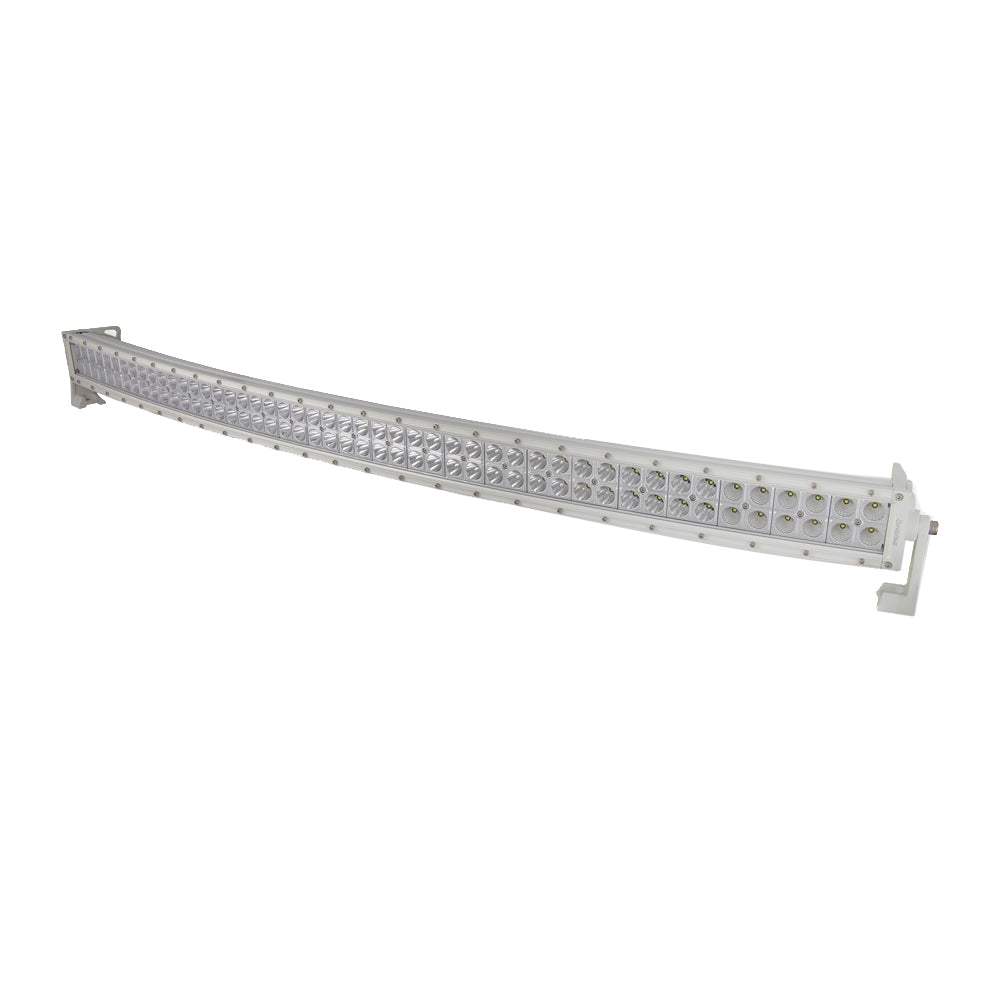 42-inch white dual row marine curved LED light bar with die-cast aluminum housing and UV coating