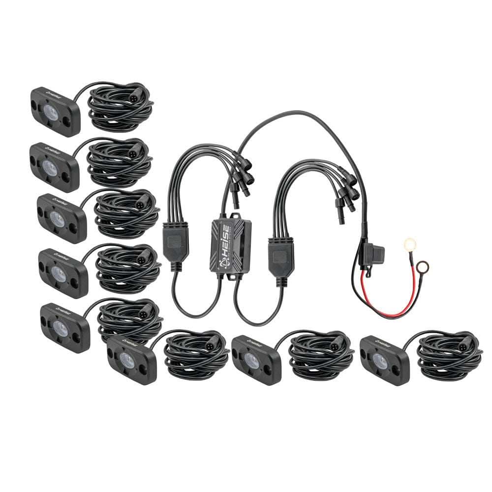 HEISE 8-pack RGB Accent Lighting Kit with control box and wiring for vehicle custom lighting