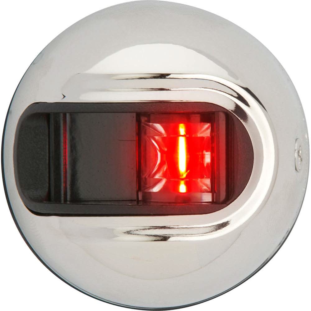 LightArmor Vertical Surface Mount stainless steel red navigation light port side 2NM certified