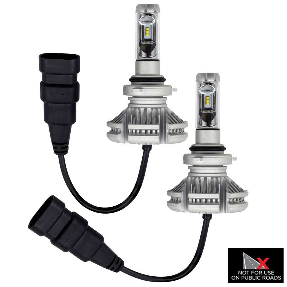 HEISE 9006 Replacement LED Headlight Kit with 6000 lumens and compact radial heatsink design