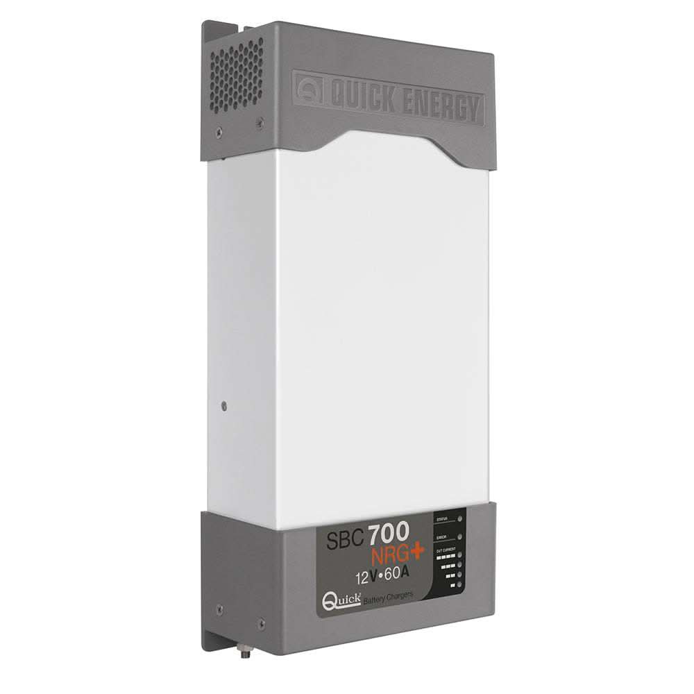 Quick SBC 700 NRG+ 12V 60A 3-bank battery charger for marine use with multi-stage charging and LED display