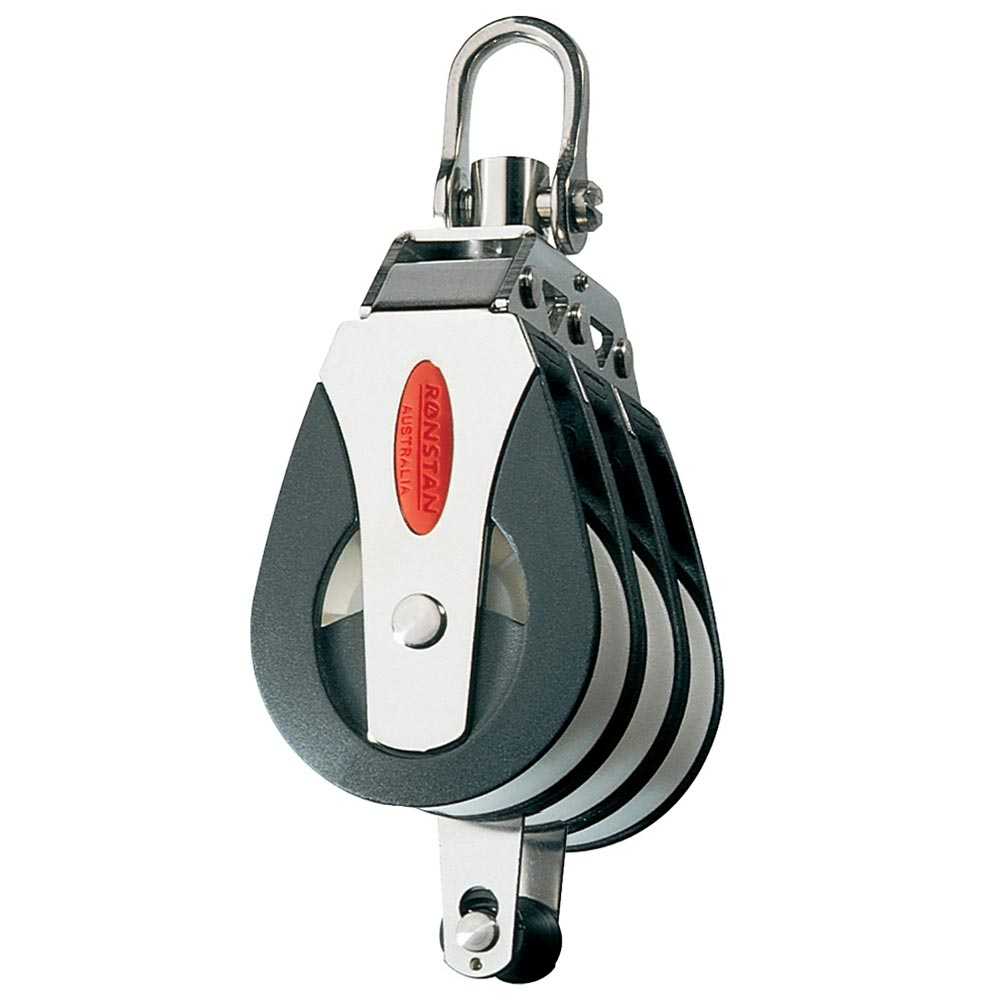 Ronstan Series 40 triple becket swivel head all purpose block with stainless steel and nylon components