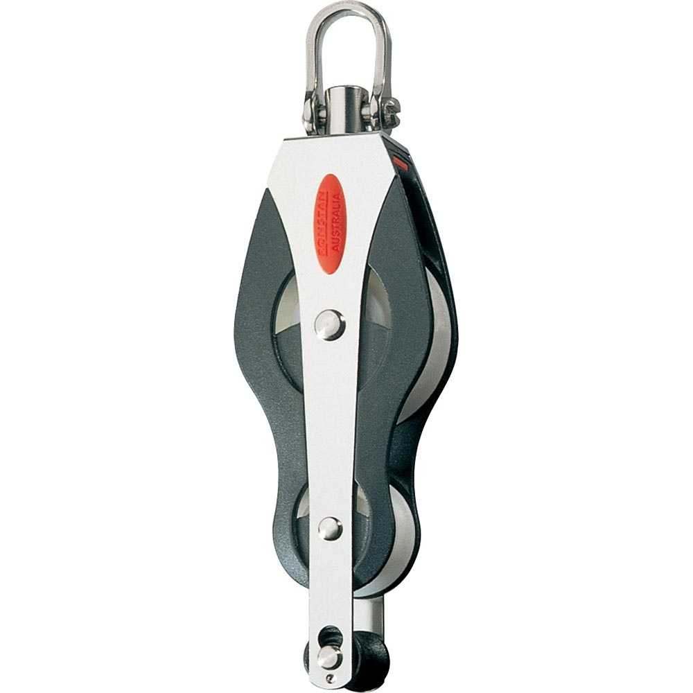Ronstan Series 40 all purpose fiddle block with becket, stainless steel and nylon construction, high load capacity pulley block.