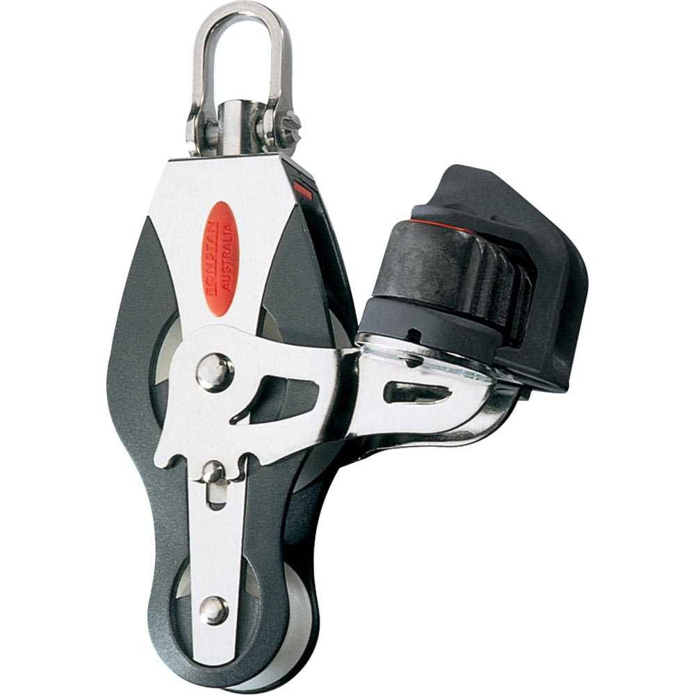 Ronstan Series 40 all purpose sailing block with fiddle, cleat, stainless steel and nylon construction