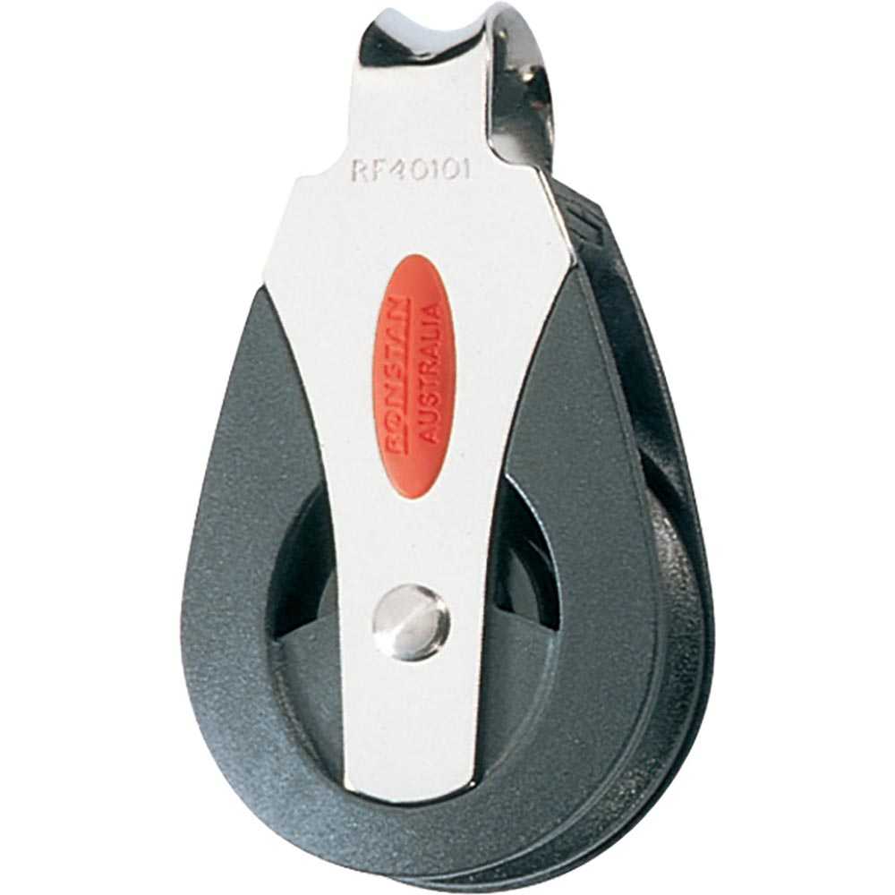 Ronstan Series 40 single ball bearing block with loop top for marine use